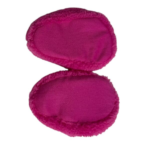 American Girl Doll Slippers Lots Of Dots Accessory Pink Cozy Fuzzy Shoes Sandals - Picture 4 of 6